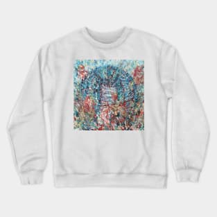 COBRA in the FLOWERS - oil painting Crewneck Sweatshirt